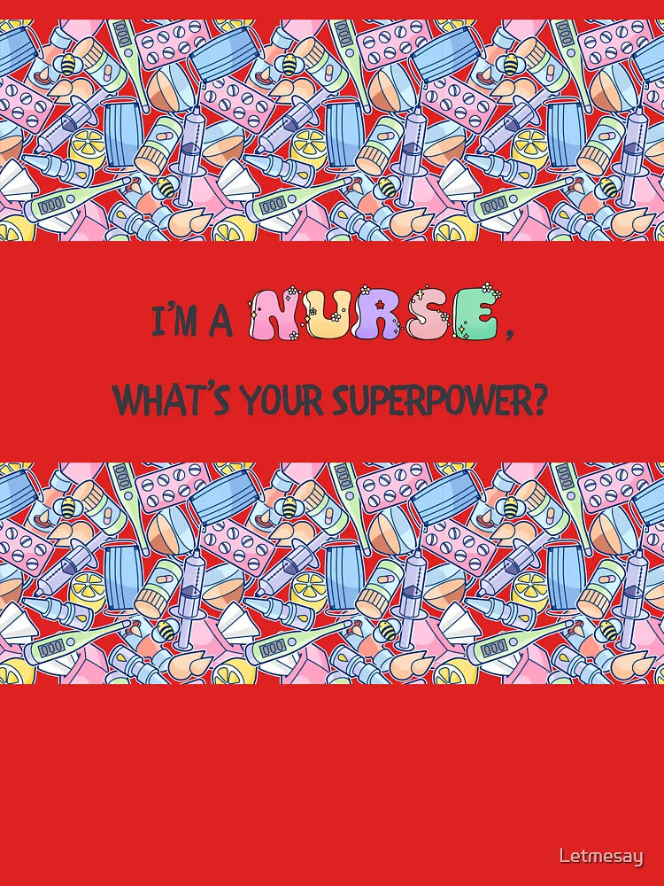 I’m a Nurse, What’s Your Superpower? | Fun Medical Pattern Design for Nurses Classic T-Shirt