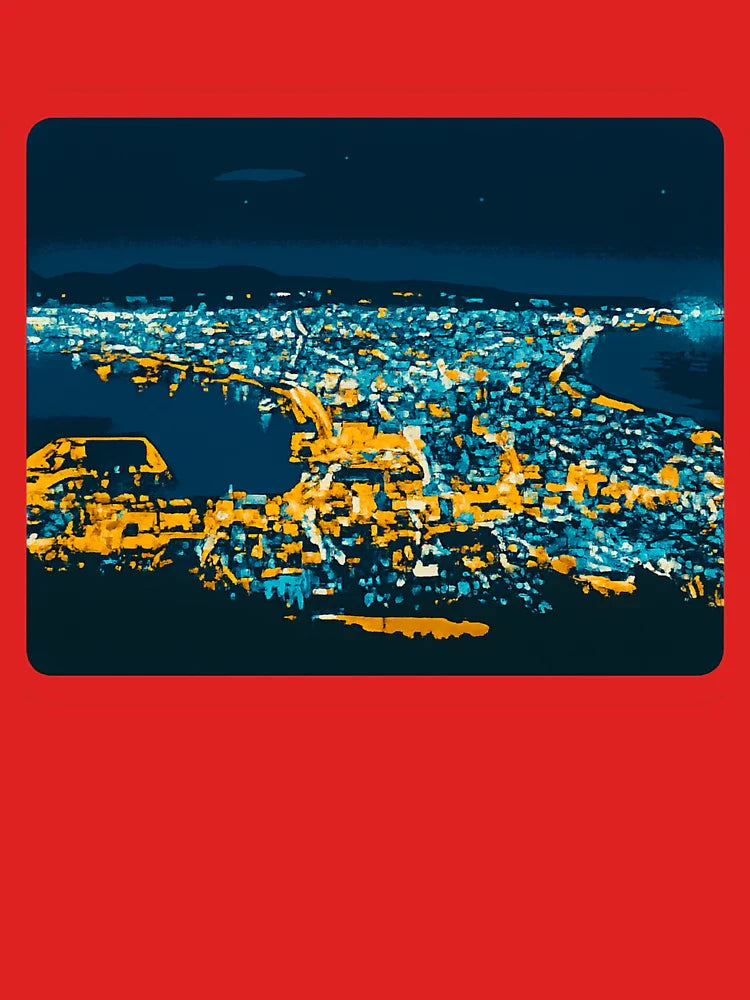 Hakodate Night View Art | Retro City Lights Classic T-Shirt