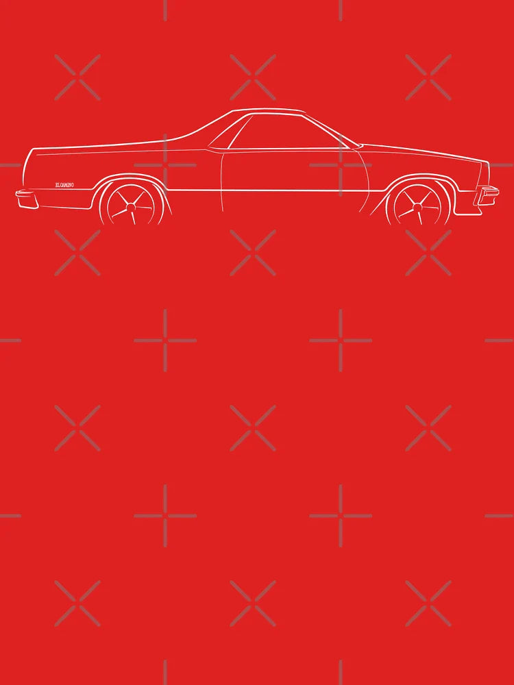 1987 Chevy El Camino - profile stencil, white Classic T-Shirt