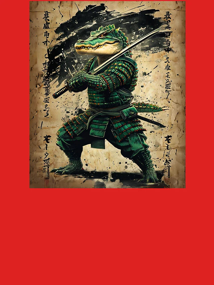 Crocodile Samurai Warrior - Japanese Ink Style Classic T-Shirt