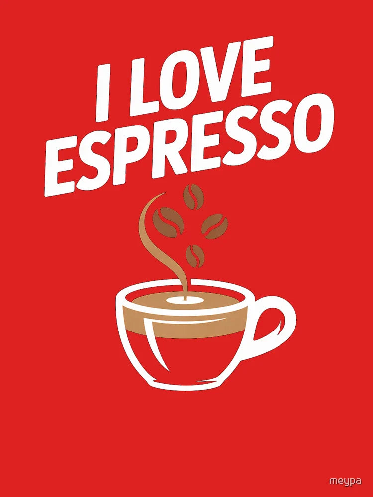 I Love Espresso Coffee Enthusiast Design with Coffee Beans and Cup Classic T-Shirt