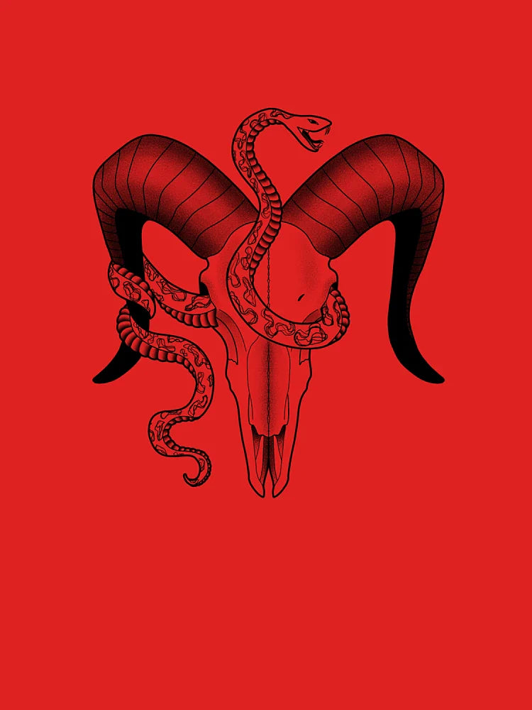 Ram skull and snake Classic T-Shirt