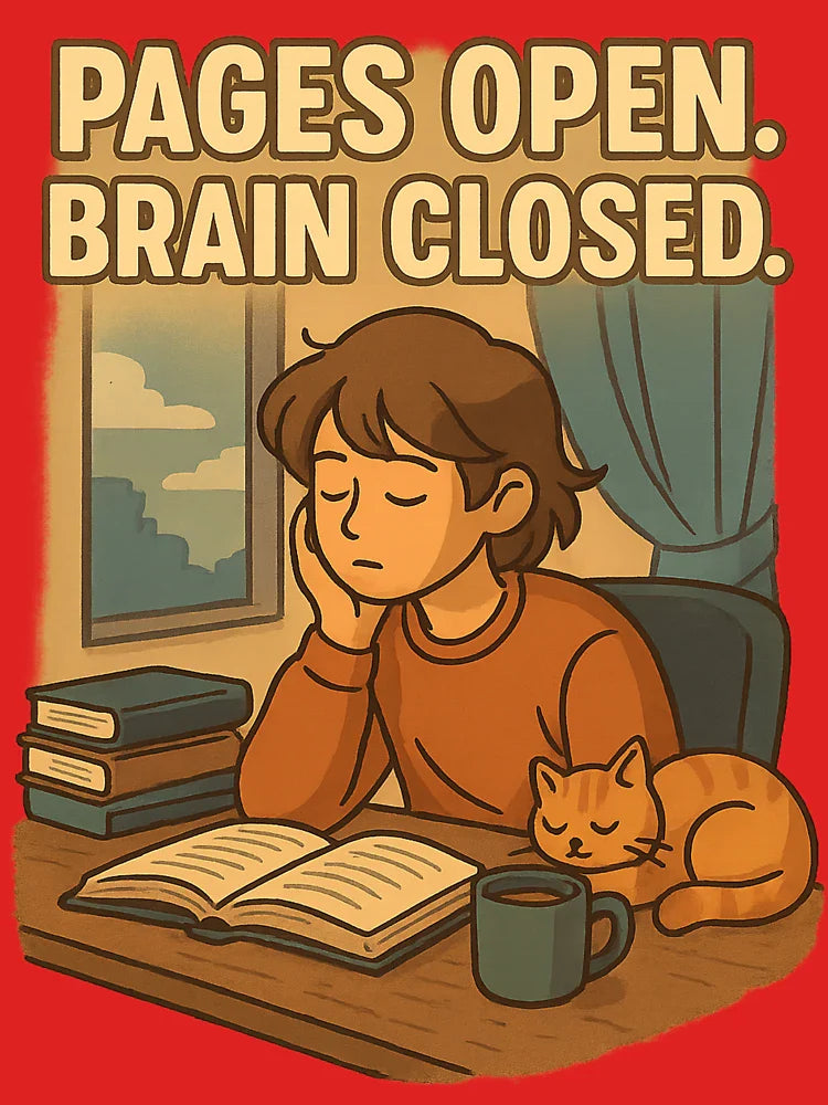Pages Open. Brain Closed – Lo-fi Study Aesthetic Shirt Classic T-Shirt