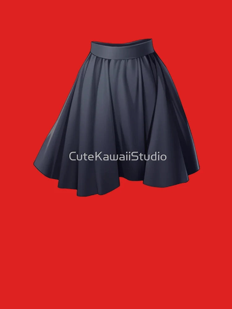 Elegant Flowy Black Skirt Aesthetic Sticker Classic T-Shirt