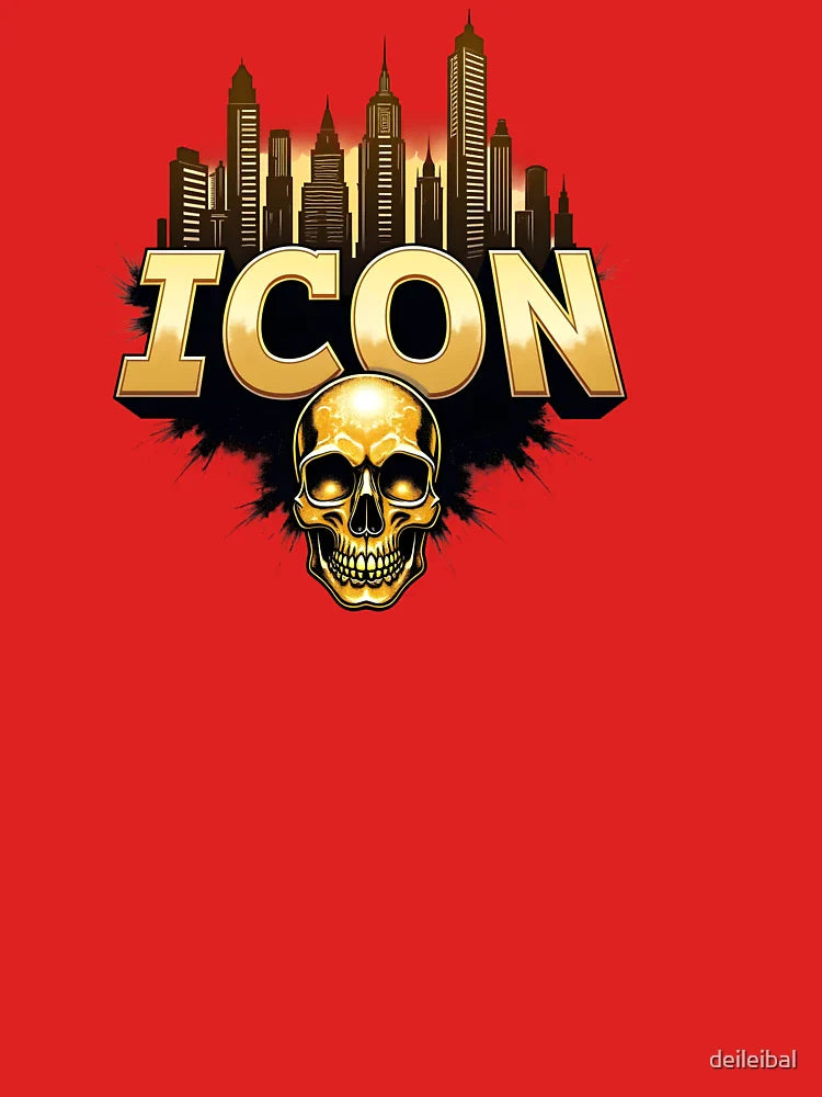 Gold Icon Skull Skyline Classic T-Shirt