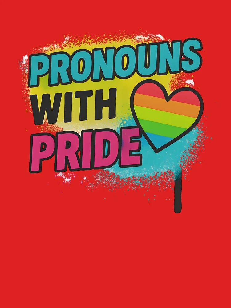 Pronouns with Pride – Bold Graffiti Art Classic T-Shirt