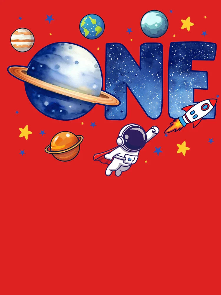 One Space Galaxy Planets First Birthday Astronaut Classic T-Shirt