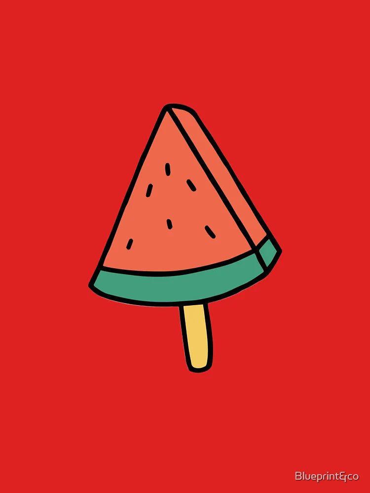 Watermelon Popsicle â€“ Cute Summer Fruit Illustration Classic T-Shirt