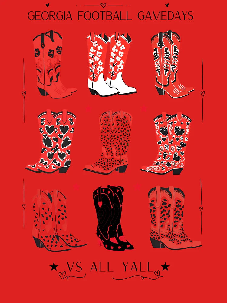 Georgia Football vs All Yall Boots, Bows & Bulldogs Classic T-Shirt