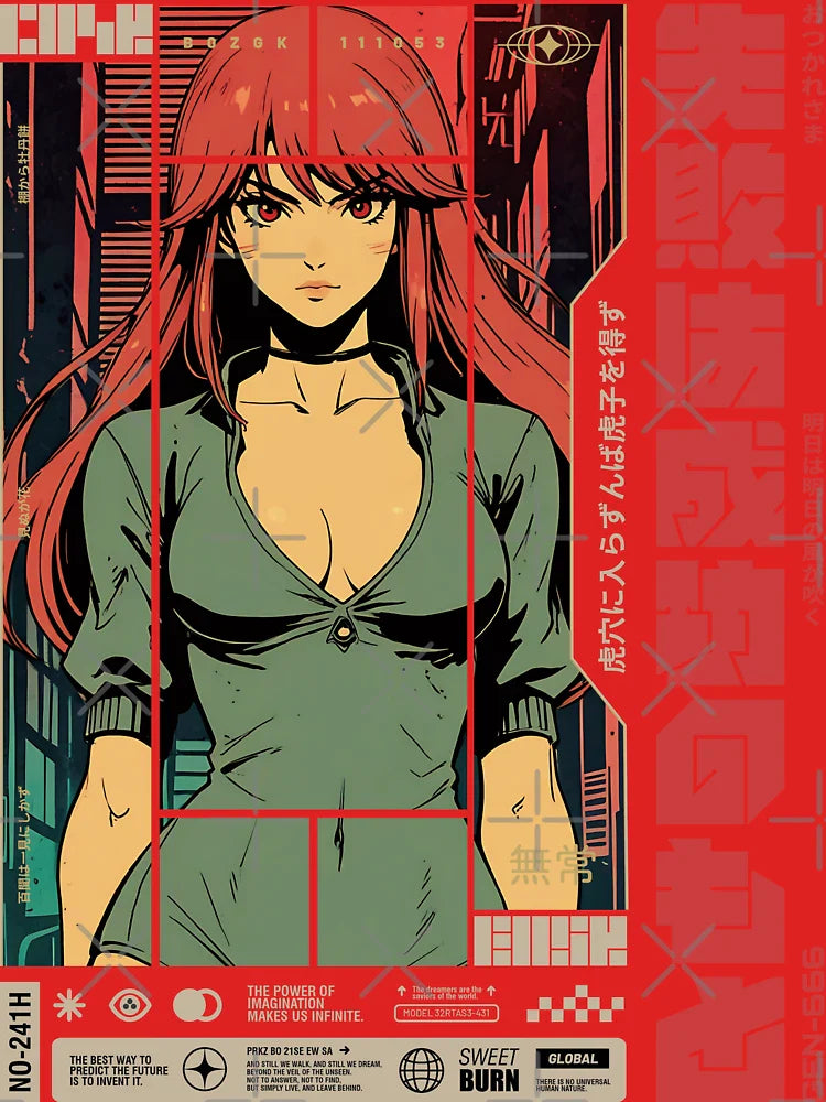 Red-haired woman in Tokyo Classic T-Shirt