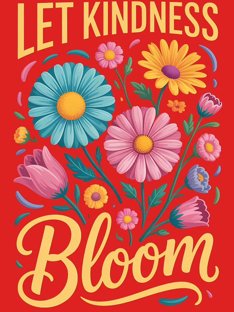 Let Kindness Bloom – Mental Health & Floral Art Classic T-Shirt