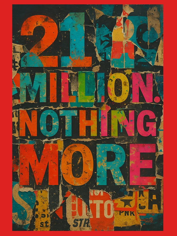 21 Million. Nothing More. – Vintage Graffiti Collage Classic T-Shirt