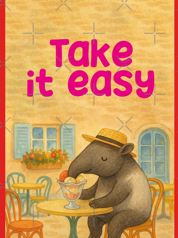 funny tapir in the ice cream parlor Classic T-Shirt