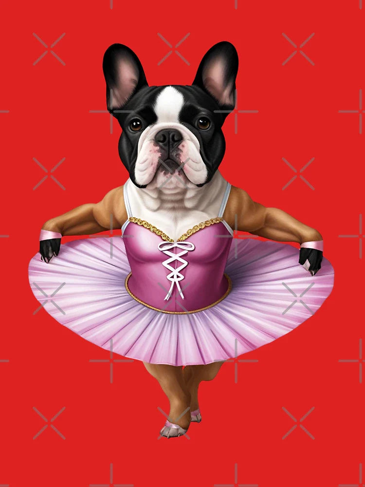 Cute French Bulldog Ballerina | Funny Bulldog in Tutu Dog Art Classic T-Shirt