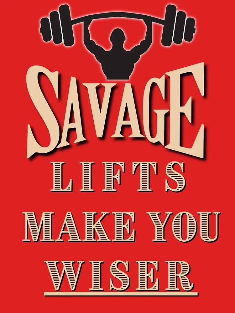 Savage Lifts Make You Wiser T-Shirt | Hardcore Gym Quote Tee Classic T-Shirt
