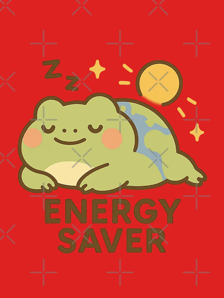 Earth Frog Sticker Energy Eco Nap Cute Nature Classic T-Shirt
