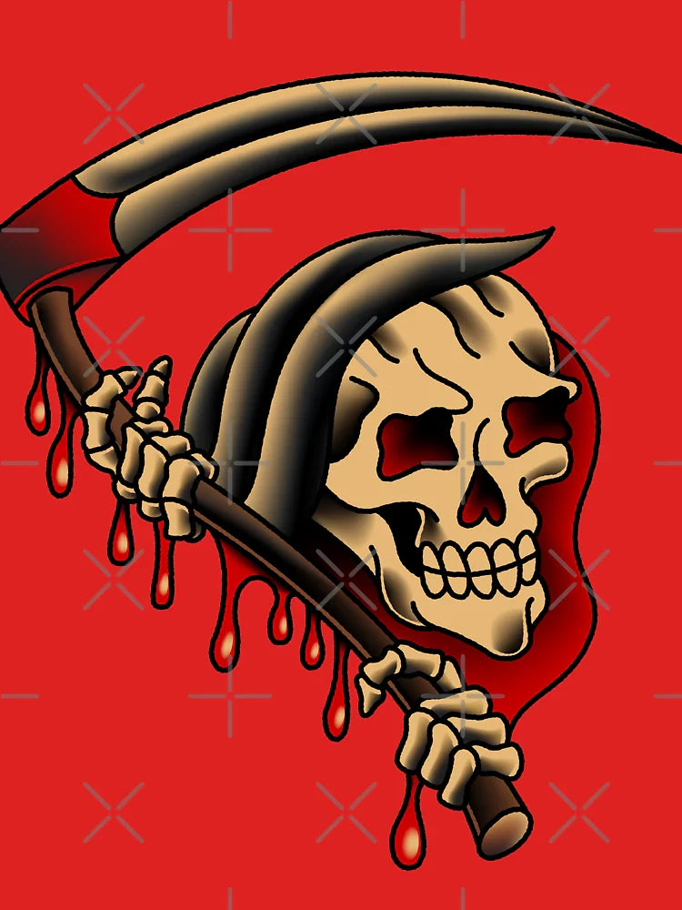 Salty-Dog American Traditional Grim Reaper Classic T-Shirt