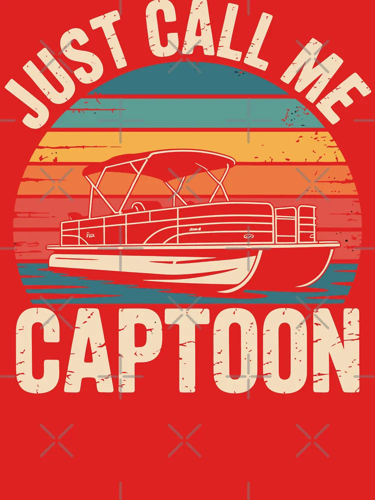 Funny Pontoon Boat Captain Dad And Grandpa Retro  Classic T-Shirt