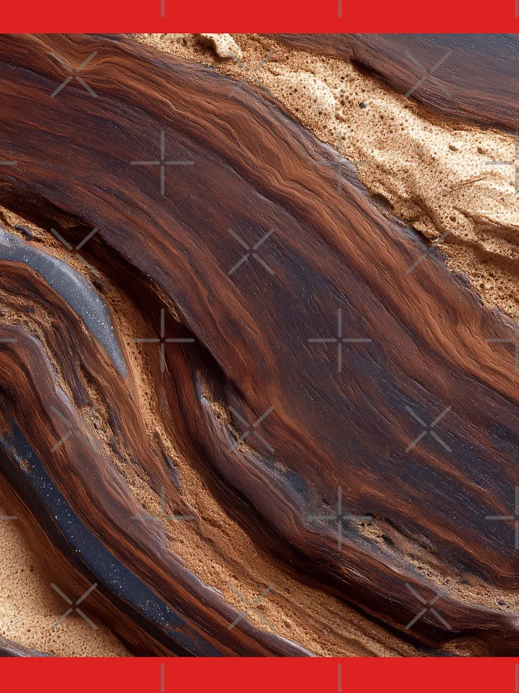 Rich Dark Wood & Golden Sands Organic Pattern Classic T-Shirt