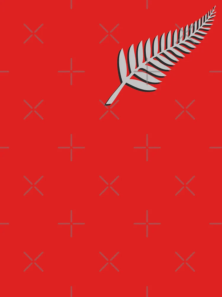 New Zealand NZ Kiwi Black Silver Fern Emblem Sport Fan Classic T-Shirt