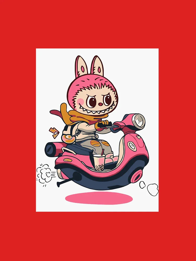 Labubu on bike  Classic T-Shirt