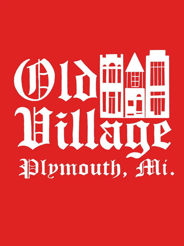 Old Village Traditional White on black Classic T-Shirt