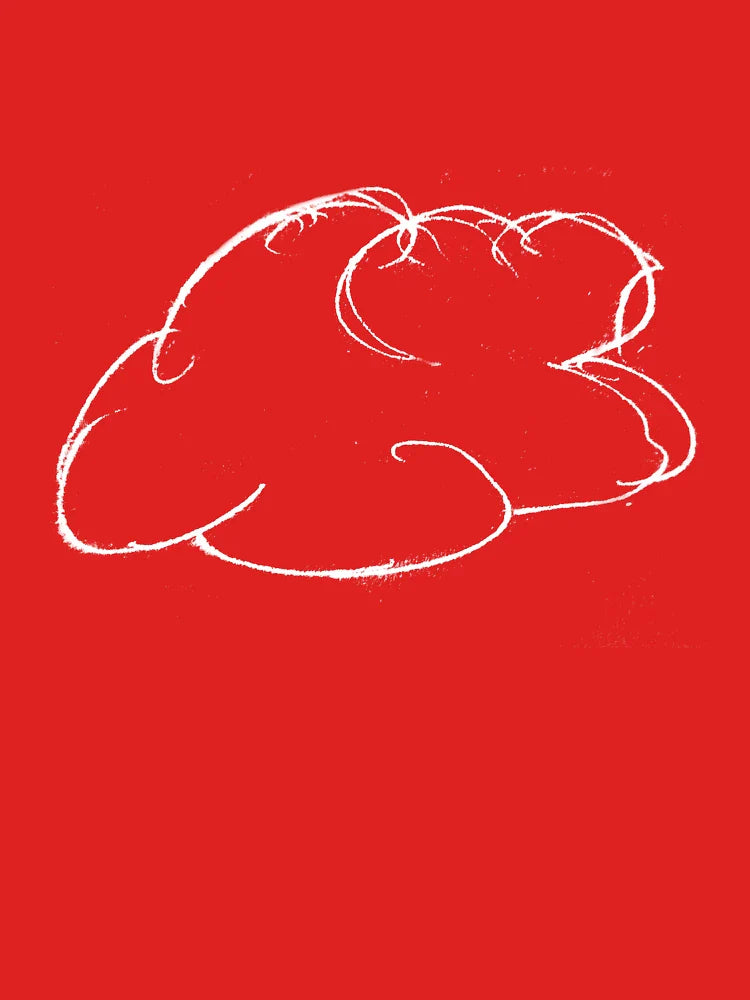white grunge cloud lineart Classic T-Shirt