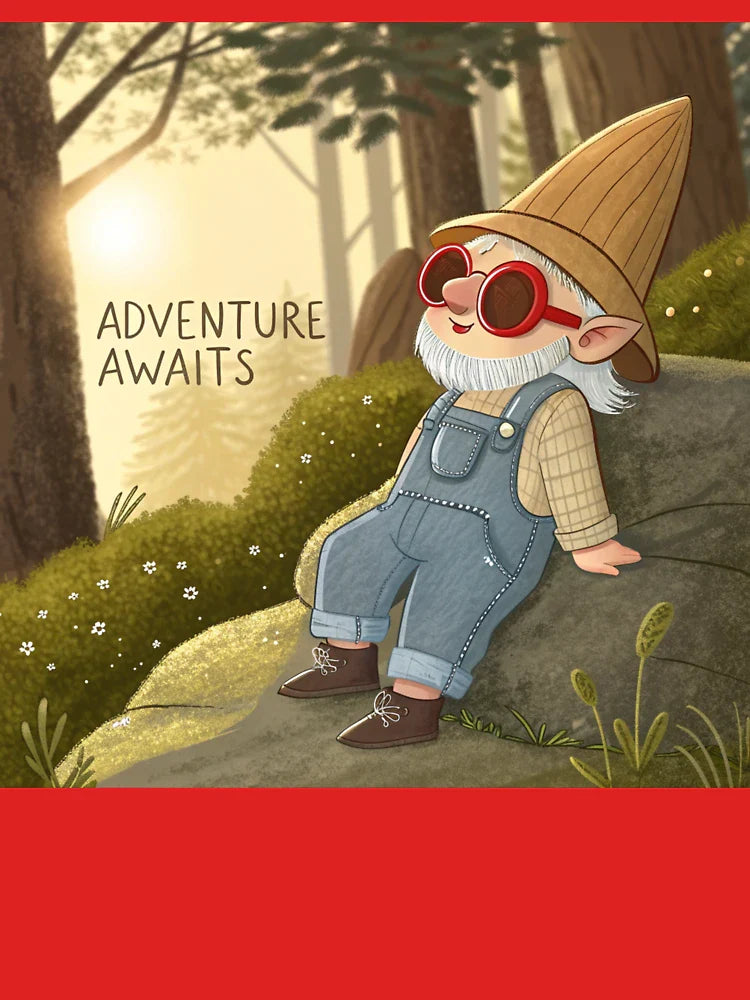 Adventure Awaits – Whimsical Gnome in Forest Light Classic T-Shirt