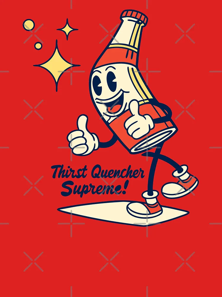 Retro 50s Cartoon Soda Bottle Mascot Thumbs Up Classic T-Shirt