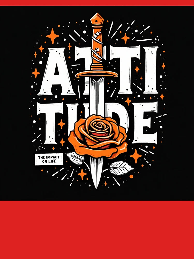 Attitude Impact on Life Graphic Tee – Dagger & Rose Urban Art Shirt Classic T-Shirt