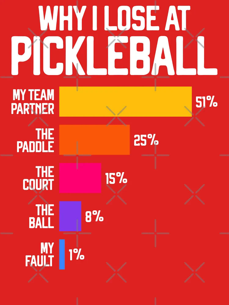 Why I Lose at Pickleball Funny pun for pickleballers Classic T-Shirt