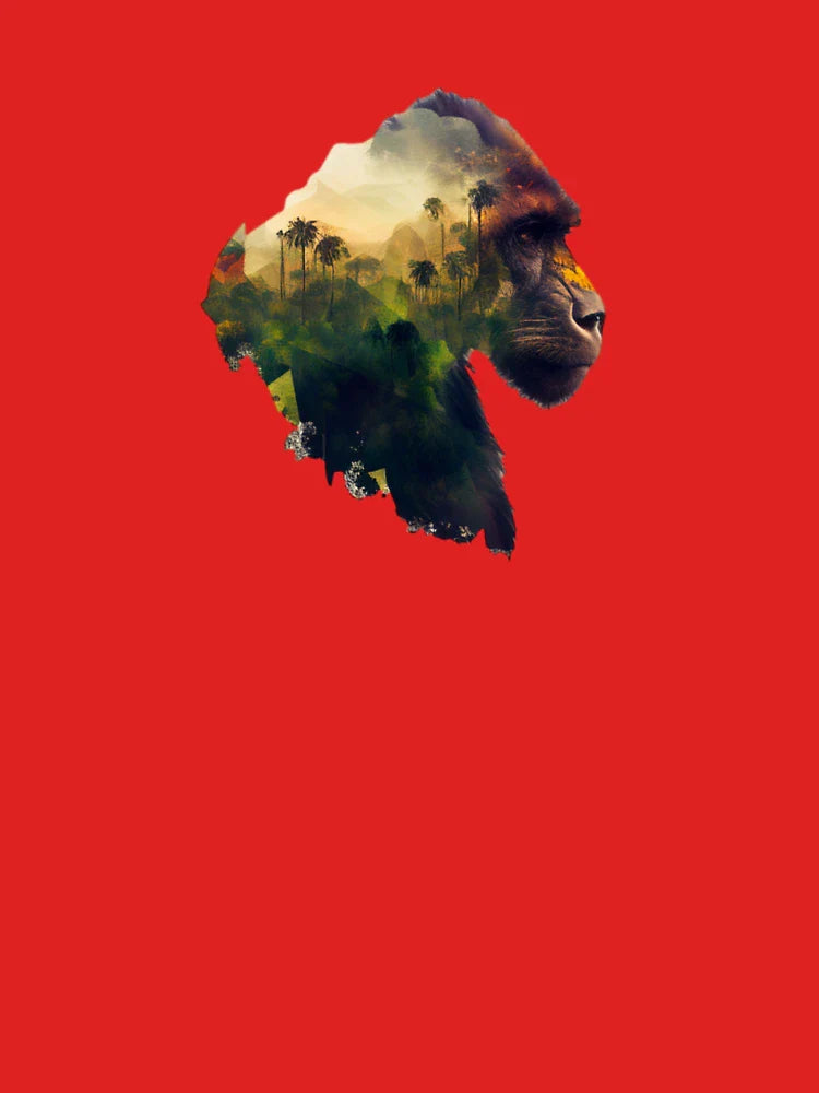 Chimp in Wilderness: Double Exposure Art Classic T-Shirt