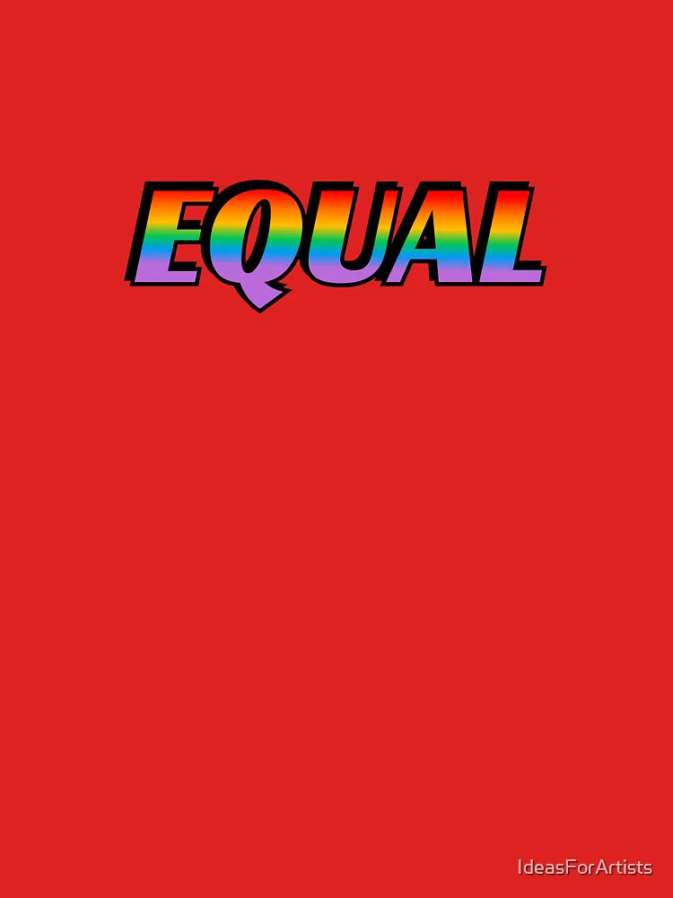 Rainbow text EQUAL  LGBT Pride Month Classic T-Shirt