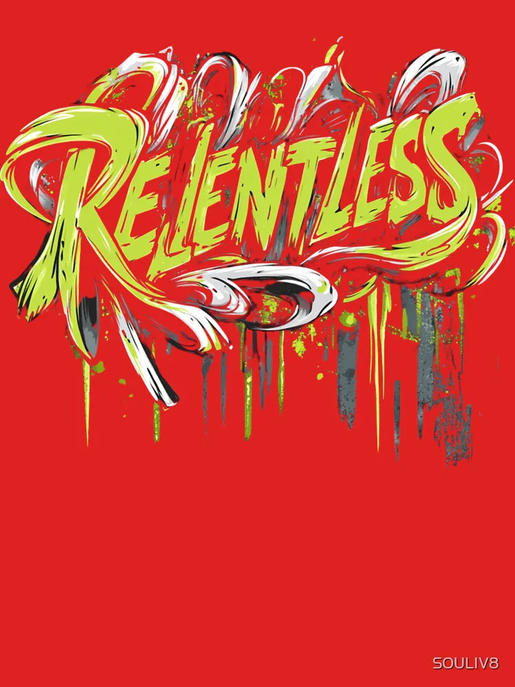 Relentless | Bold Minimalist Statement Typography by SOULIV8 Classic T-Shirt