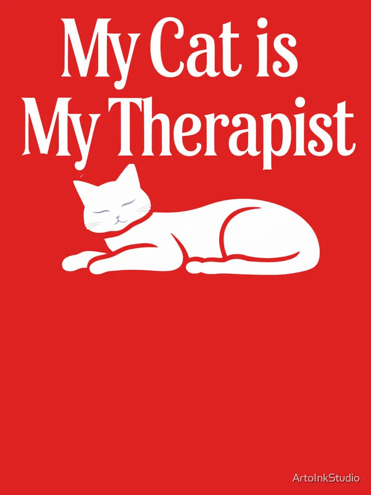 Quirky Cat Lover Quote Illustration Classic T-Shirt