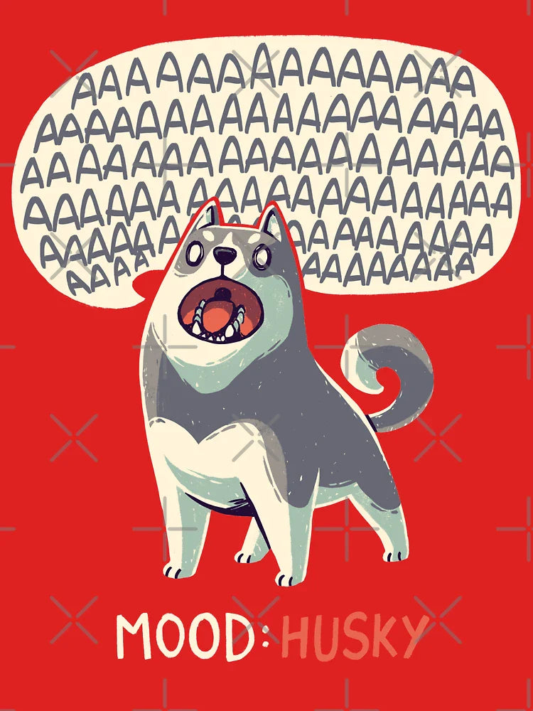 Mood: Husky // Funny Dog, Howling, Siberian Classic T-Shirt