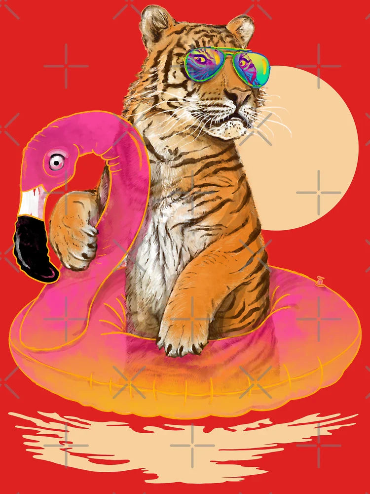 Chillin, Flamingo Tiger Classic T-Shirt