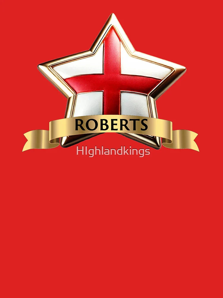 Roberts Star Crest  St George Cross & Golden Family Banner Classic T-Shirt
