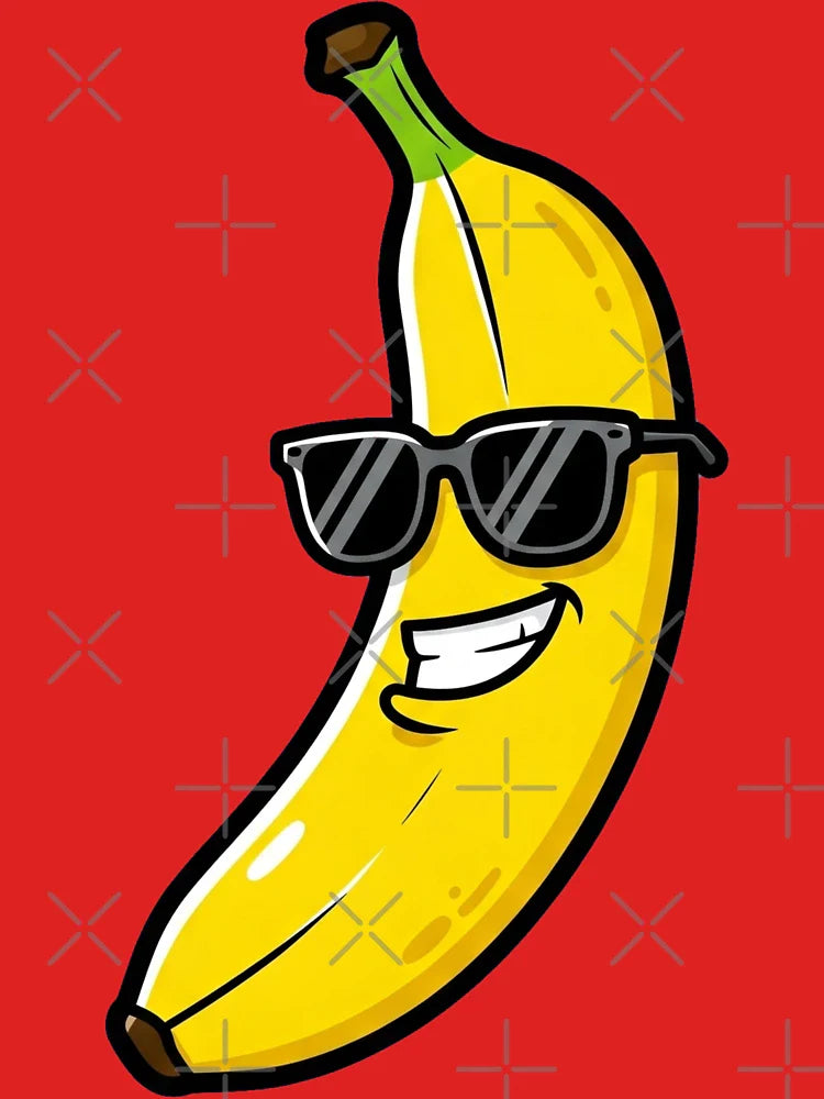 Cool & Happy Cartoon Banana Classic T-Shirt