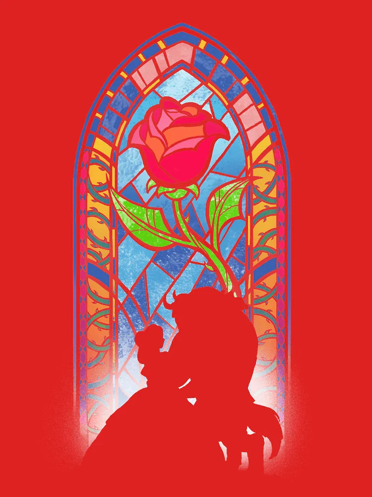The Rose - Beautiful Stained Glass - Animation Movie Classic T-Shirt
