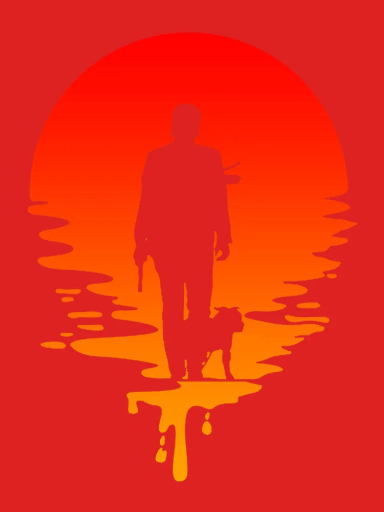 J.Wick and Dog Sunset    Classic T-Shirt
