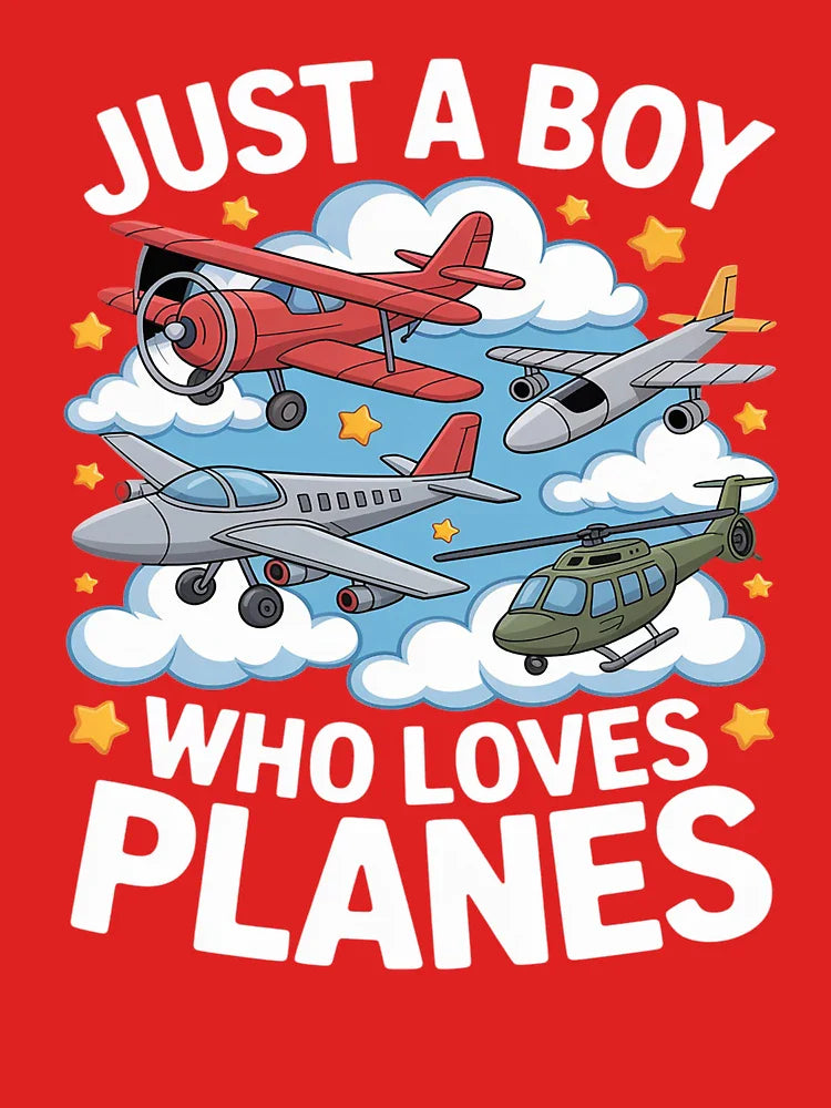 Aircraft Lovers Just A Boy Who Loves Planes Airplane Classic T-Shirt