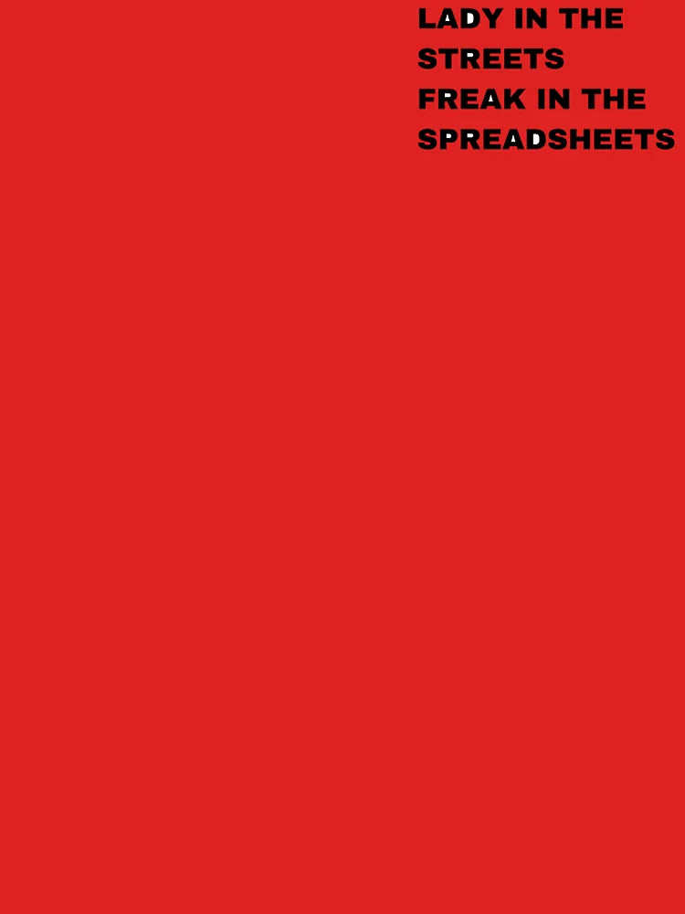 LADY IN THE STREETS FREAK IN THE SPREADSHEET Classic T-Shirt