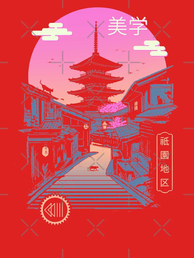 Pagoda Wave Aesthetics Classic T-Shirt