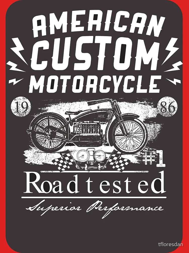 American custom motorcycles retro sign Classic T-Shirt