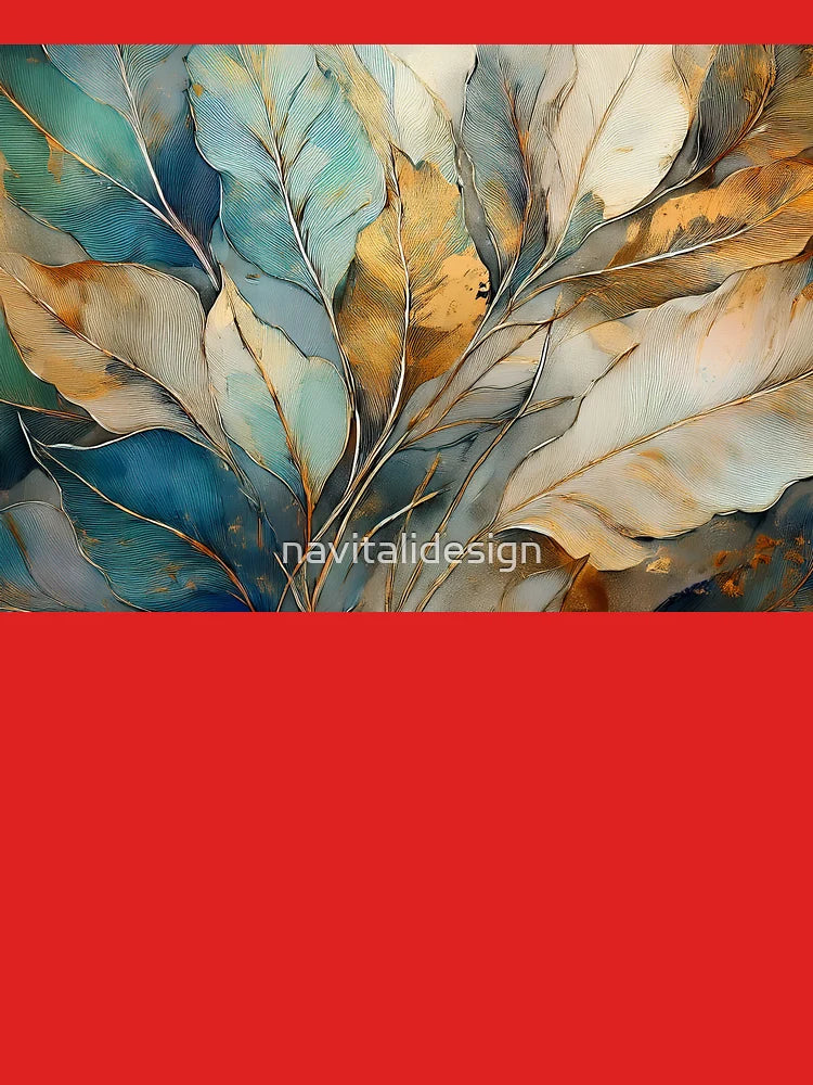 Neutral VINTAGE leaves 2, boho beige wildflower watercolour garden, neutral beige and green alcohol ink effect, green leafy floral spring painting Classic T-Shirt