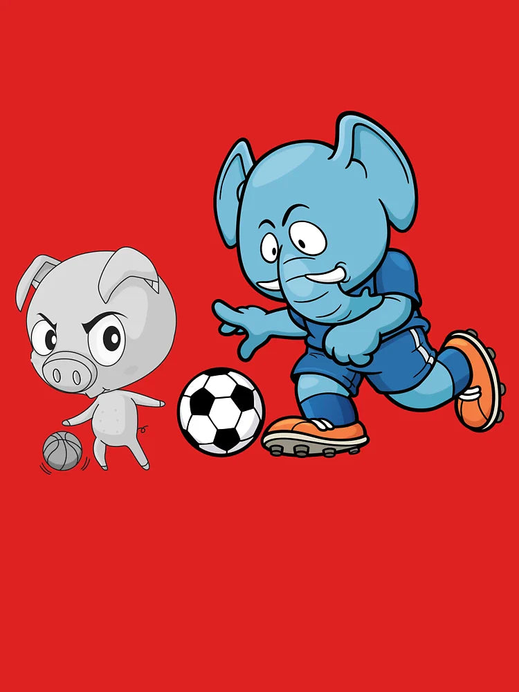 Elephant and Piggie  | Cute Cartoon Animals Classic T-Shirt