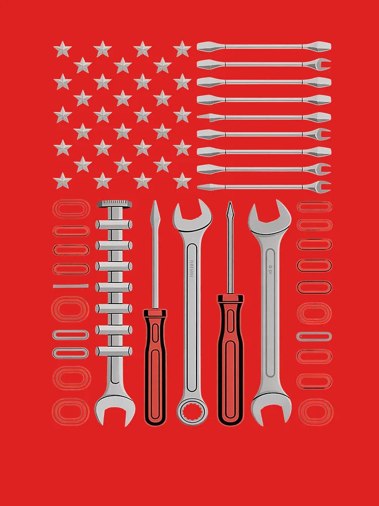 American Flag Mechanic Patriotic Mechanic USA Flag Classic T-Shirt