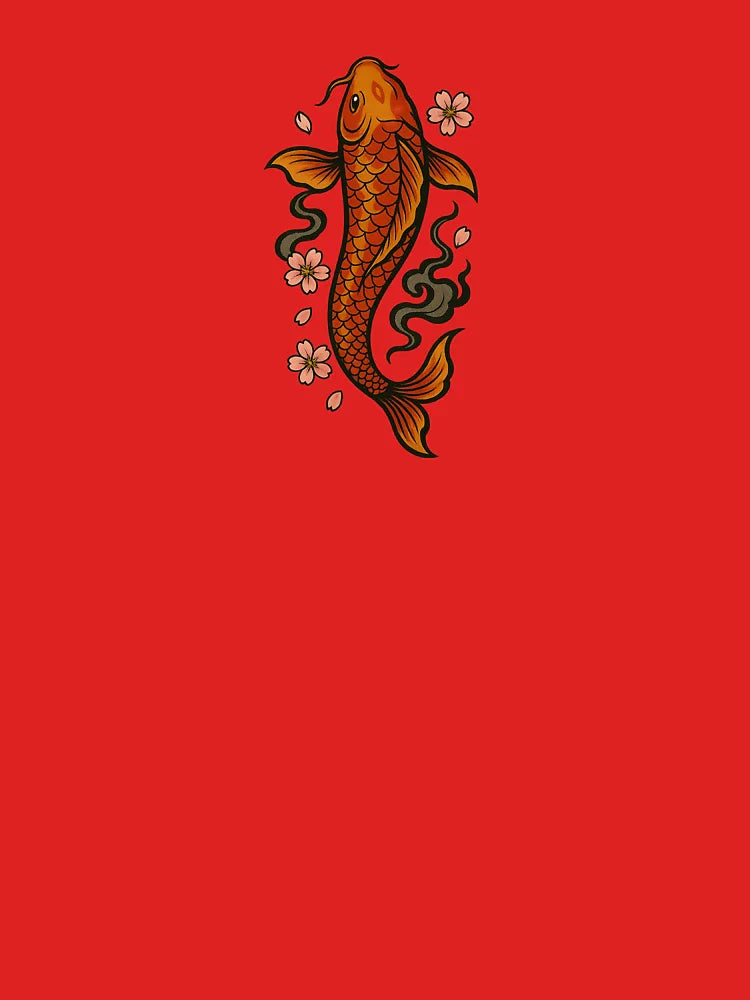 Mystical Koi Spirit with Cherry Blossoms – Japanese Tattoo Style Classic T-Shirt