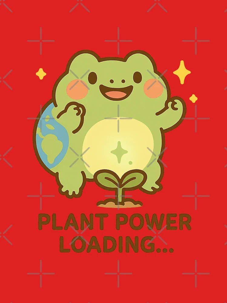 Earth Frog Sticker Plant Power Eco Cute Art Classic T-Shirt